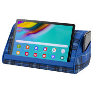 Designer Tablet Pillow, Blue Plaid