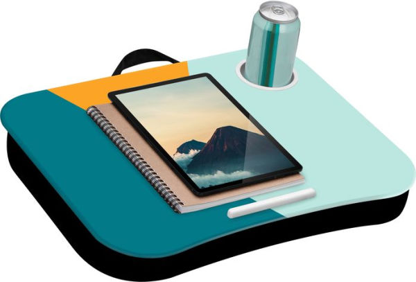 Cup Holder Lap Desk, Color Block Blue