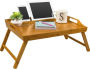 Media Bamboo Bed Tray with tablet/phone holder