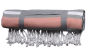 Pink/Grey Stripe Fringe Blanket
