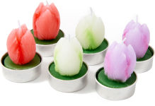 Alternative view 2 of Tulip Tealight Candles, Set of 6