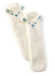 Adult Polar Bear Reading Sock