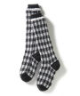 Reading Sock Long - Black and White Houndstooth