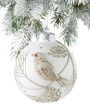 Christmas Ornament Glass Dove White