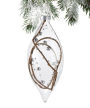Glass Christmas Tree Ornament Clear Glass Finial