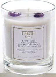 Title: Scented Candle with Wellness Crystals: Amethyst/Lavender