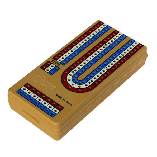 Foldable Cribbage Board with Playing Cards