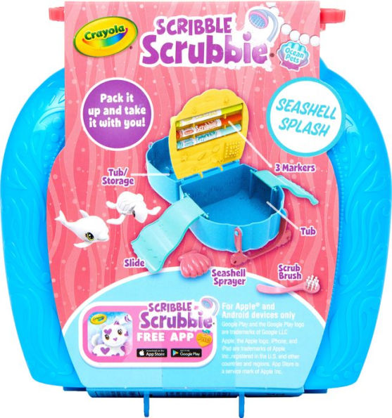 Scribble Scrubbie Pets Seashell Splash Playset