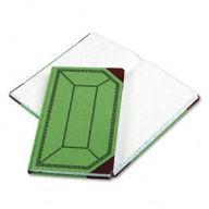 Boorum & Pease 6718300R Record/Account Book- Record Rule- Green/Red- 300 Pages- 12 1/2 x 7 5/8