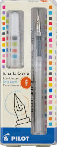 Kakuno Fountain Pen Fine Point Clear Cap & Barrel