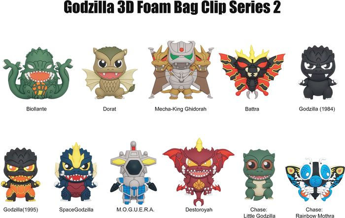 godzilla figural bag clip series 3