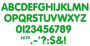 TREND ENTERPRISES INC. T-78003 STICK-EZE 1 LETTERS NUMBERS GREEN 184 UPPERCASE 50 NUMERALS 90 MARKS