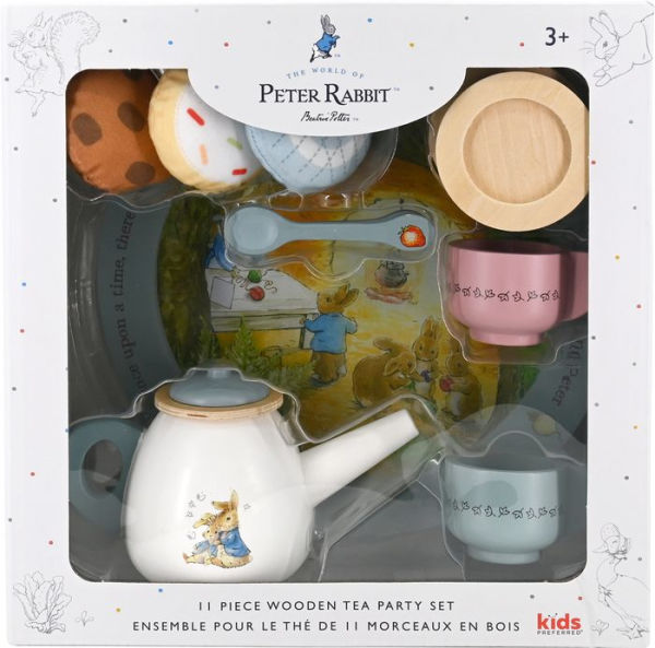 Beatrix Potter 11 Piece Wooden Tea Set With Plush Accessories
