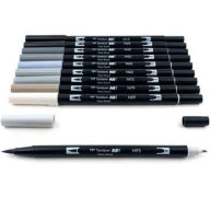 Title: Dual Brush 10pk Color Set Grayscale