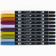 Dual Brush Pen Art Markers, Muted, 10-Pack