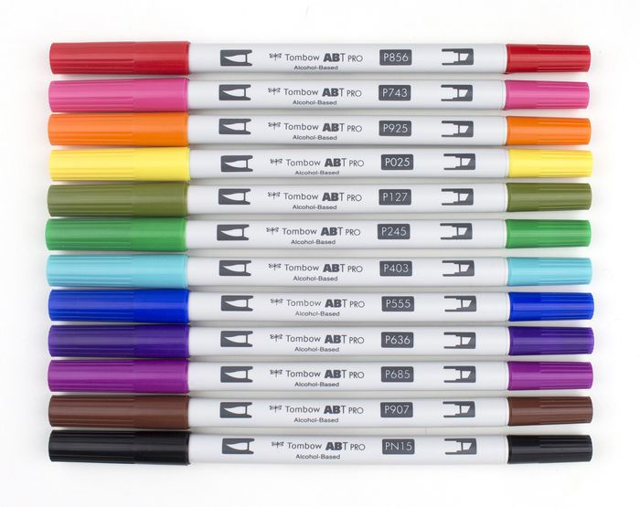 BRUSH EXTRA FINE alcohol-based markers set People 12 colors