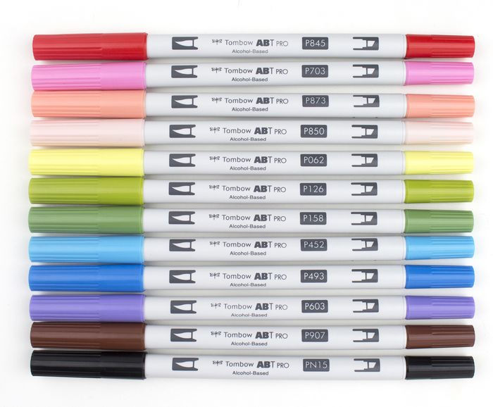 ABT PRO Alcohol-Based Art Markers, Bright Palette, 10-Pack