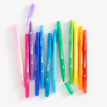  Tombow TwinTone Marker Set, 6-Pack Pastel. Double-Sided Markers  Perfect for Planners, Journals, Doodling, and More! : Office Products
