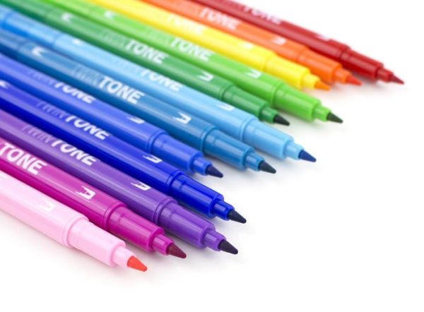 TwinTone Marker Set, 12-Pack Rainbow