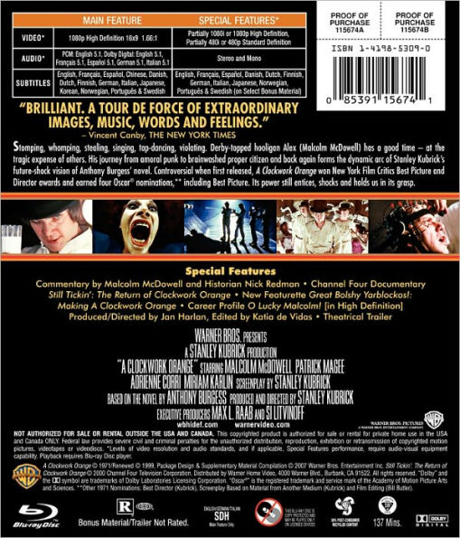 A Clockwork Orange [Blu-ray]