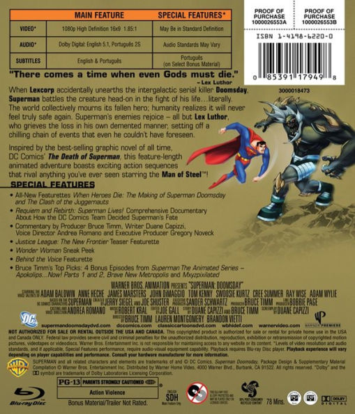 Superman: Doomsday [Blu-ray]