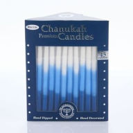 Title: Premium Chanukah Candles - Blue, Light Blue & White