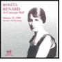Rosita Renard at Carnegie Hall