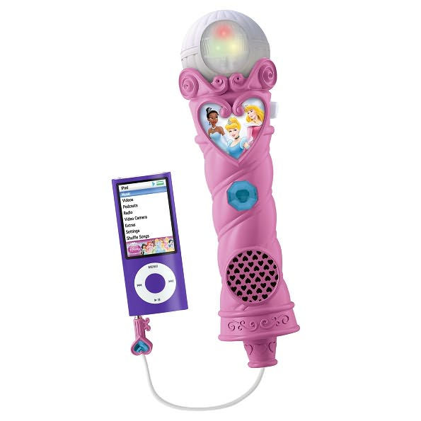 Kiddesigns DP-070 Disney Princess Sing Along Microphone with Built-in Music and MP3 Line-in Feature