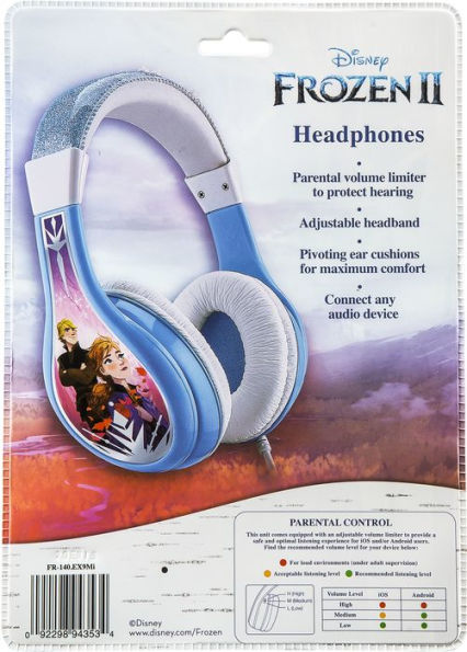 KIDdesigns FR-140.EX9Mi Volume Reduced Youth Headphones - Frozen 2