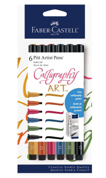 Calligraphy PITT artist pens Multi 6ct