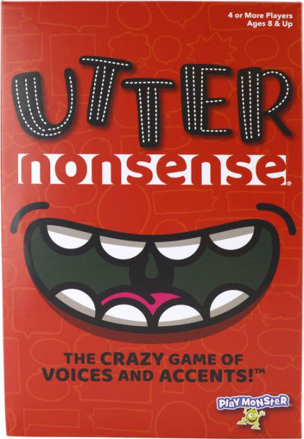PlayMonster Utter Nonsense The Crazy Game of Voices and Accents Card Game  New