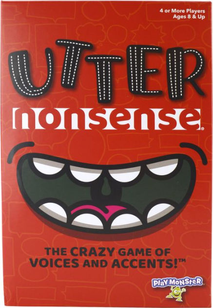 UTTER NONSENSE -- THE CRAZY GAME OF VOICES AND ACCENTS -- RIDICULOUS FAMILY  FUN -- AGES 8+ -- 4-20 PLAYERS - GTIN/EAN/UPC 93514074834 - Cadastro de  Produto com Tributação e NCM - Cosmos