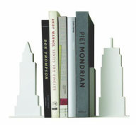 Title: Skyline Bookends-Set/2-White