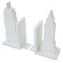 Alternative view 3 of Skyline Bookends-Set/2-White