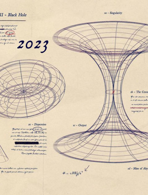 2022-2023 Weekly Planner Black Hole Sketch by Madison Park Greetings