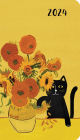 2023-2024 Skinny Weekly Planner - Sunflower Cat