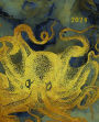 2023-2024 Ultimate Weekly / Monthly Planner - Octopus Ink Gold and Blue