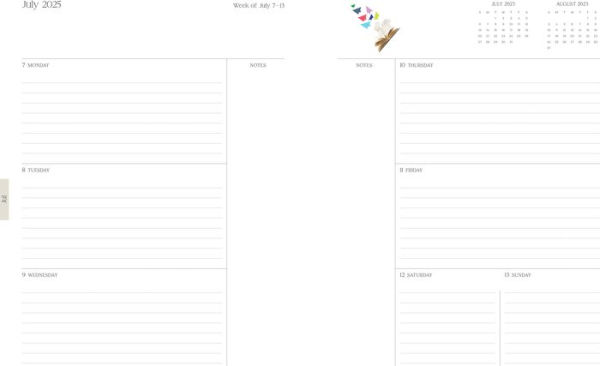 2024-2025 Weekly Planner - Flying Book