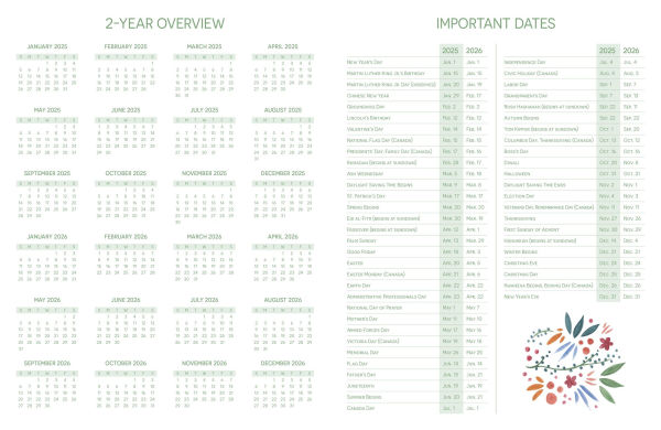 2025-2026 Surrey Planner I Like Adventures