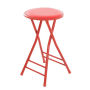 Trademark Home Collection 24 x 14 Cushioned Folding Stool Red