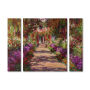 Claude Monet 'A Pathway in Monet's Garden' Multi Panel Art