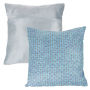 Modern Geometric Textured Throw Pillow and Insert - Home Decor Diamond Design Accent Pillow Invisible Zipper, 18 Inch by Lavish Home Color: Dreamy Blue