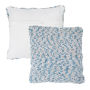 Modern Textured Decorative Throw Pillow and Insert- Home Decor Ombre Loop Accent Pillow with Invisible Zipper, 18 Inch by Lavish Home Color: Ivory Blue