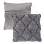 Geometric Textured Decorative Throw Pillow and Insert- Home Decor Lattice Trellis Accent Pillow with Invisible Zipper, 18 Inch by Lavish Home Color: Grey