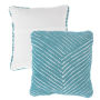 Modern Geometric Decorative Throw Pillow and Insert- Home Decor Diagonal Stripe Accent Pillow with Hidden Zipper, 18 Inch by Lavish Home Color: Dreamy Blue