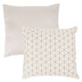 Modern Geometric Decorative Throw Pillow and Insert- Home Decor Triangle Accent Pillow with Invisible Zipper, 18 Inch by Lavish Home Color: Ivory Beige