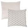 Modern Geometric Decorative Throw Pillow and Insert- Home Decor Triangle Accent Pillow with Invisible Zipper, 18 Inch by Lavish Home Color: Ivory Taupe