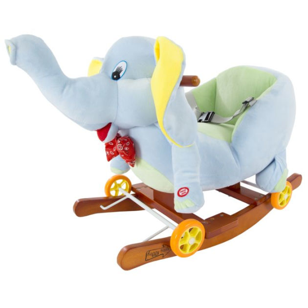 happy trails elephant plush rocking animal