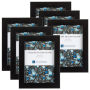 Picture Frame Set, 5x7 Frames Pack For Picture Gallery Wall With Stand and Hanging Hooks, Set of 6 By Lavish Home (Black)
