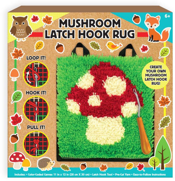 Red Mushroom Latch Hook Rug